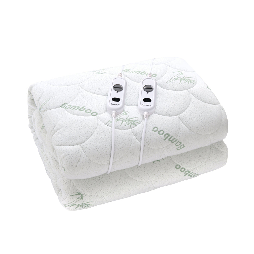 Bamboo Quilted Electric Blanket White