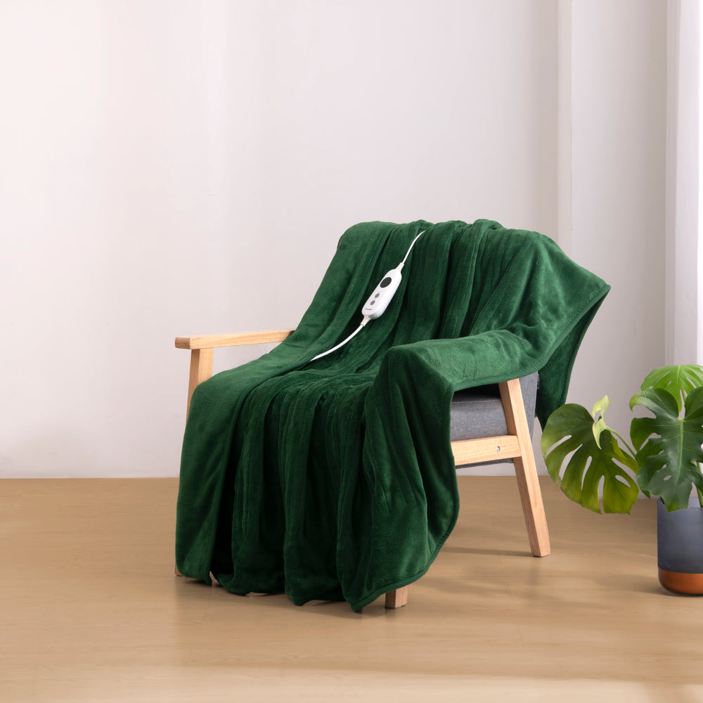 
                      
                        Coral Fleece Electric Heated Throw Blanket Eden Green
                      
                    