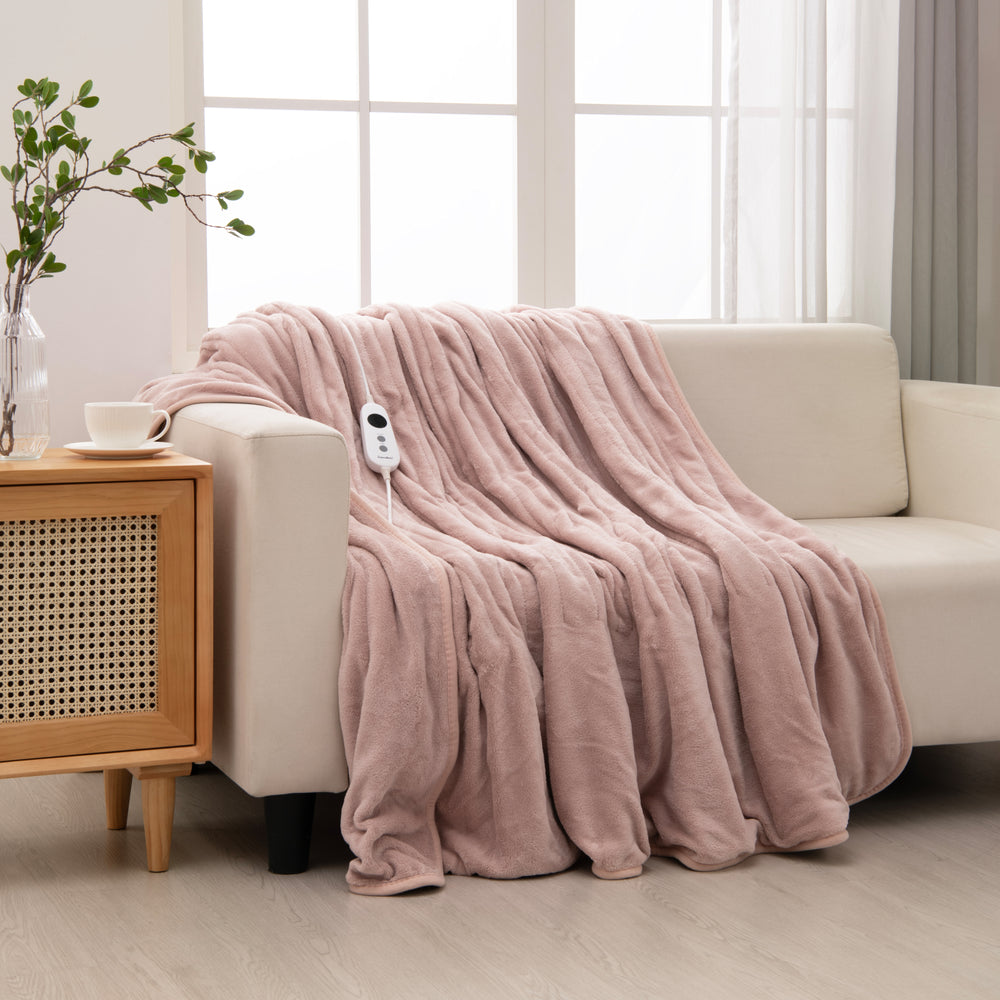 
                      
                        Coral Fleece Electric Heated Throw Blanket Blush Pink
                      
                    