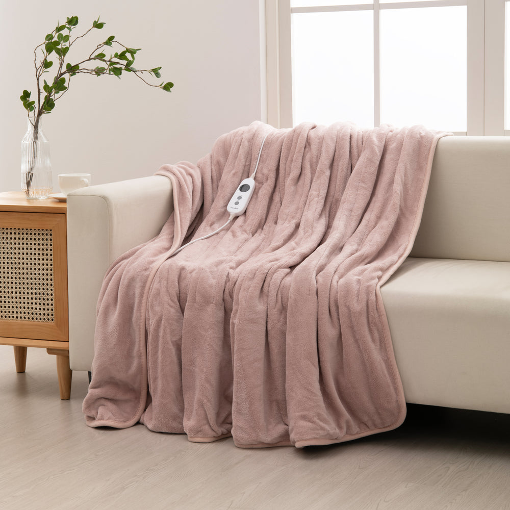 
                      
                        Coral Fleece Electric Heated Throw Blanket Blush Pink
                      
                    