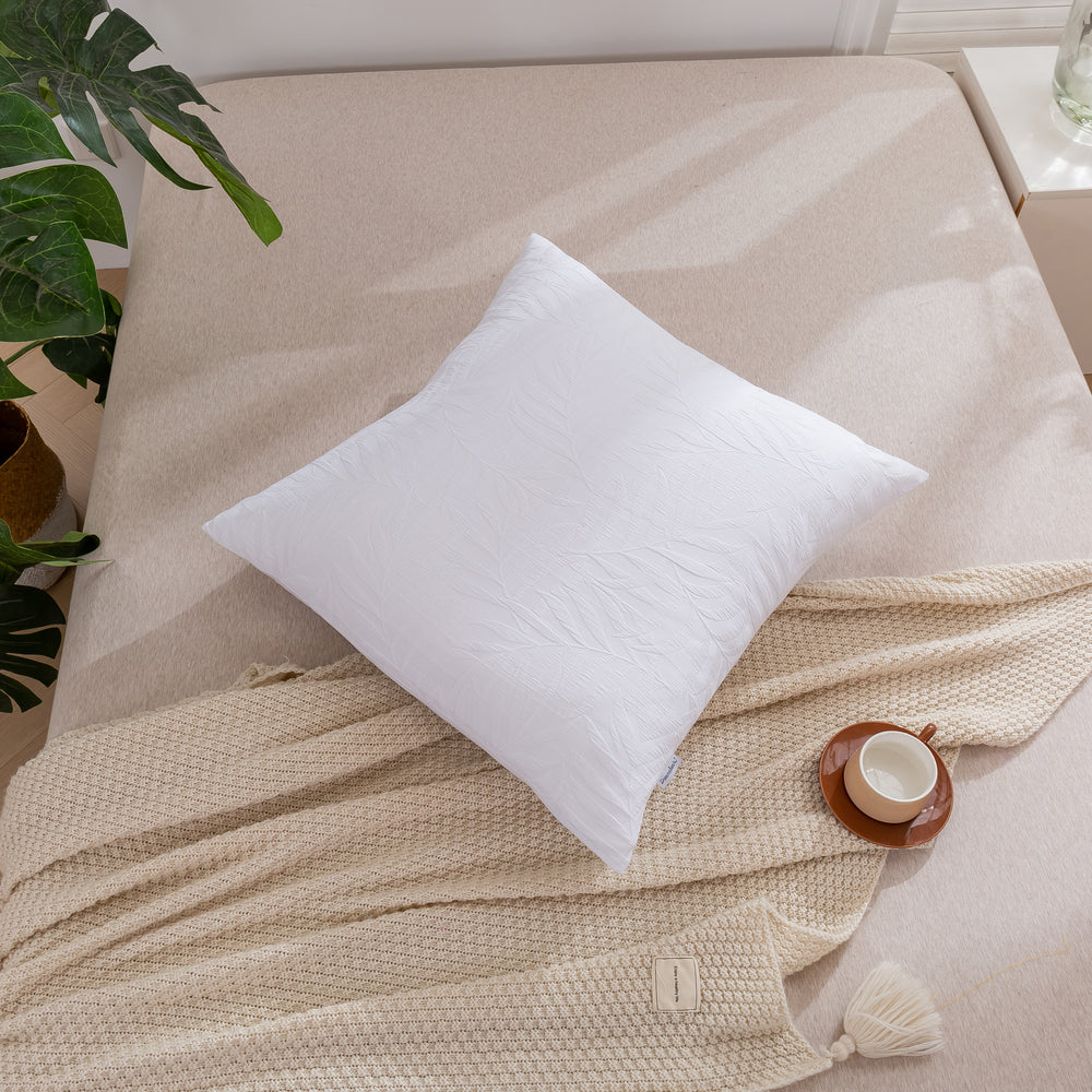 
                      
                        Leafy Jacquard 100% Cotton European Pillowcase White
                      
                    