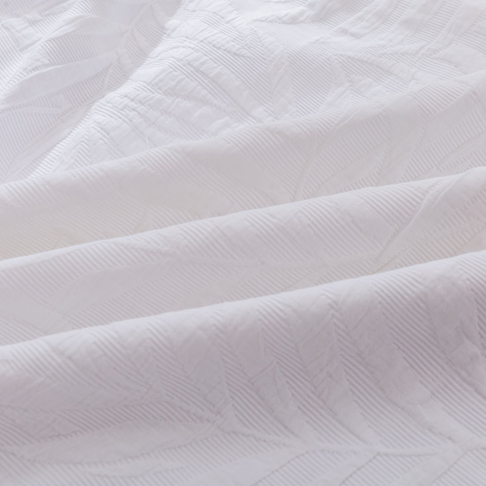 
                      
                        Leafy Jacquard 100% Cotton European Pillowcase White
                      
                    