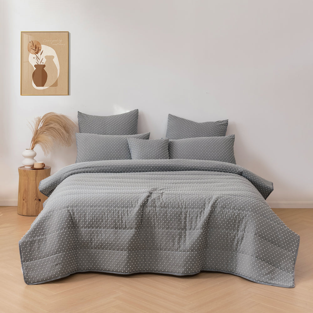 
                      
                        Finley Dot 6 Piece Comforter Set Charcoal
                      
                    