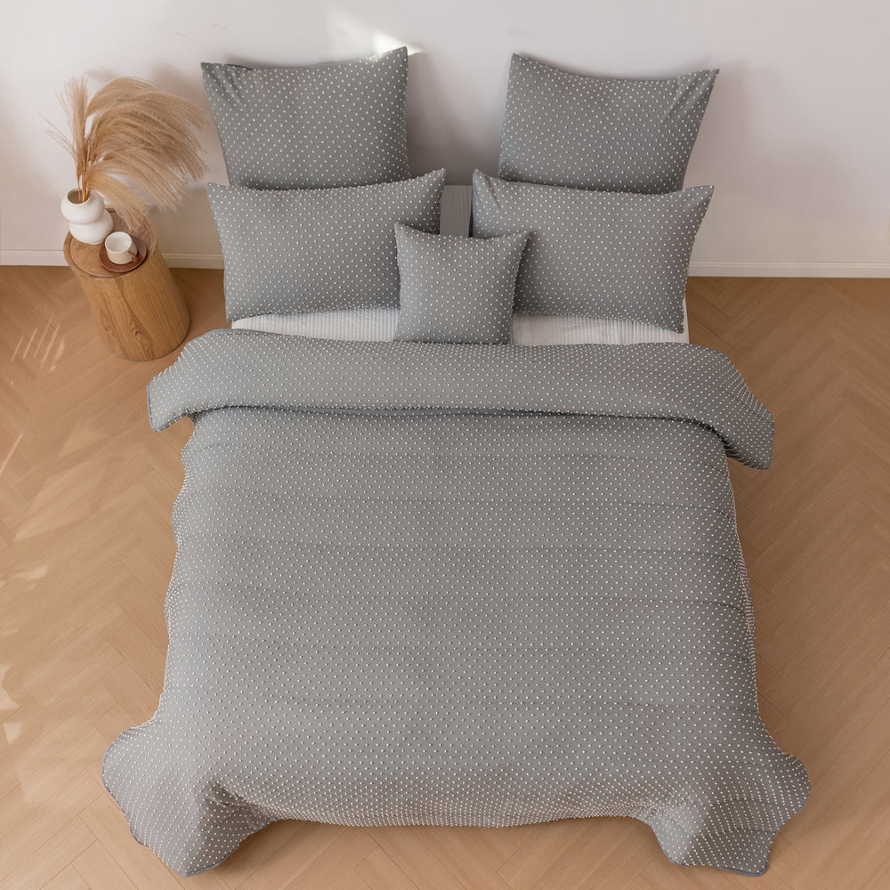 
                      
                        Finley Dot 6 Piece Comforter Set Charcoal
                      
                    