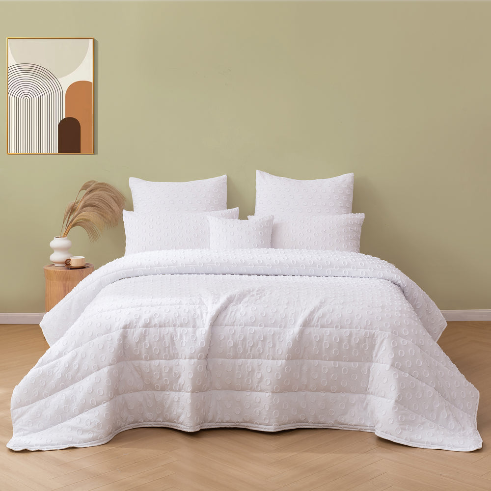 Haven Spot 6 Piece Comforter Set White