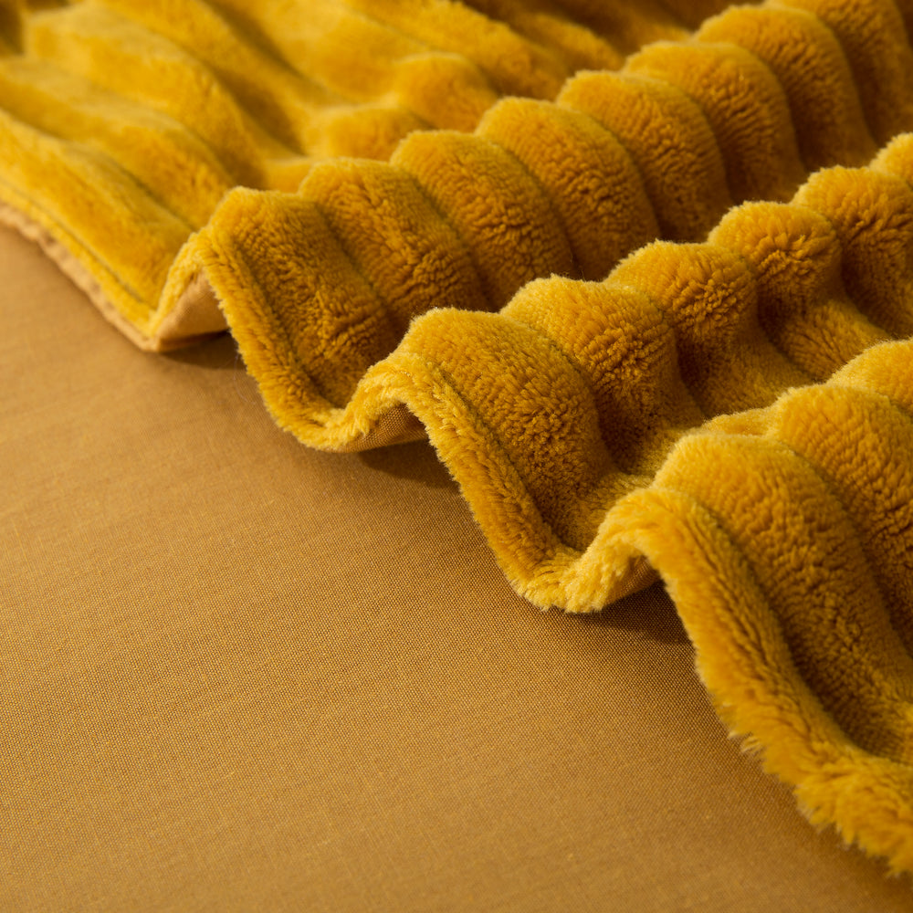 
                      
                        Embossed Teddy Fleece Quilt Cover Set Mustard
                      
                    