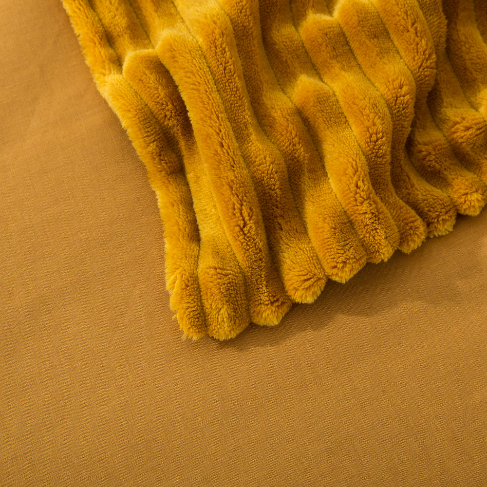 
                      
                        Embossed Teddy Fleece Quilt Cover Set Mustard
                      
                    