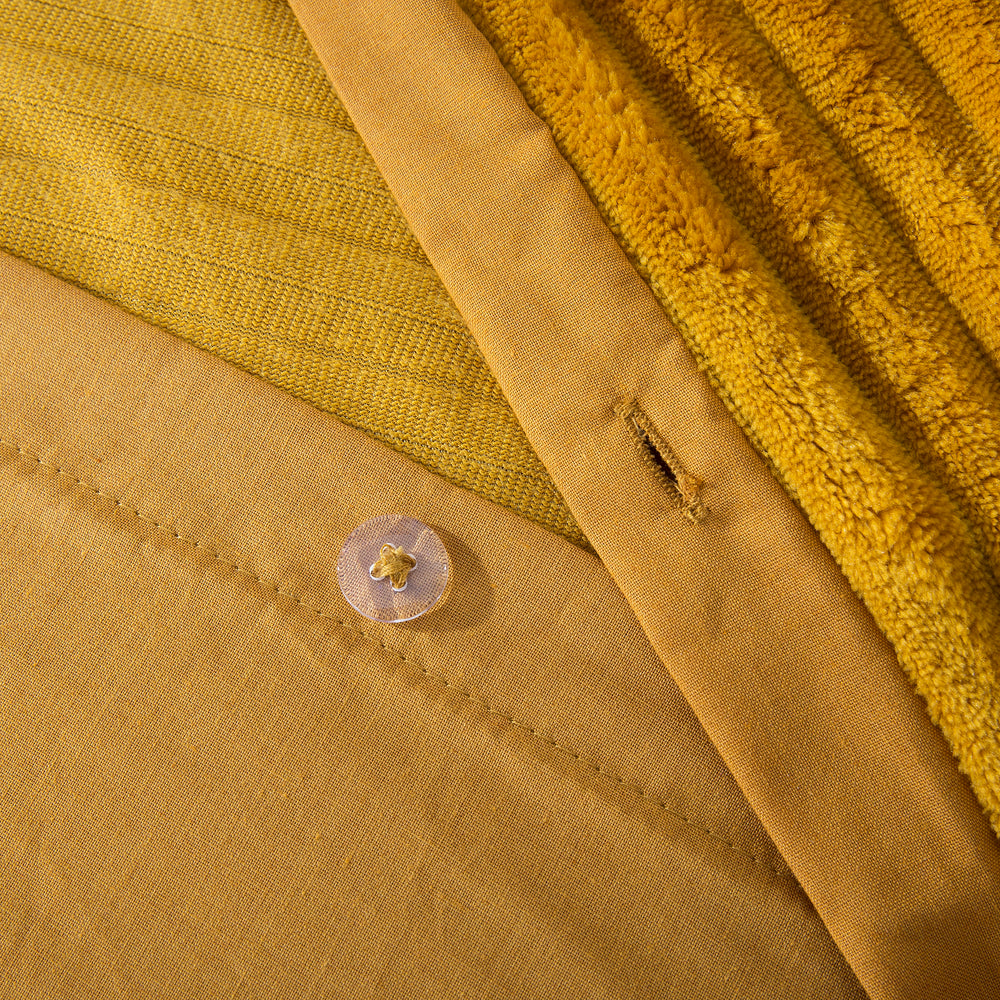 
                      
                        Embossed Teddy Fleece Quilt Cover Set Mustard
                      
                    