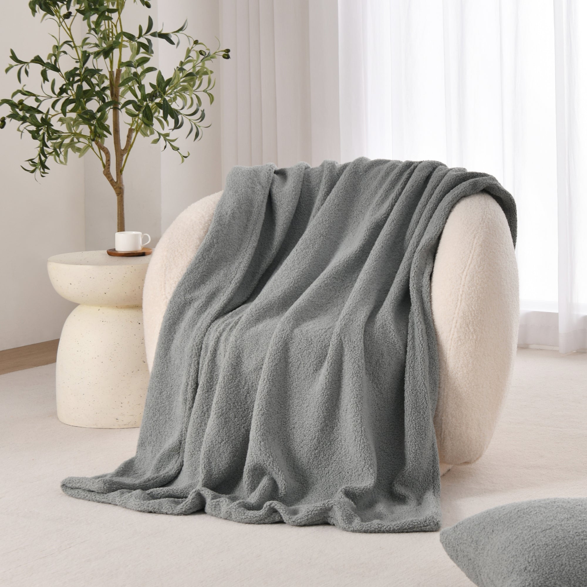 Otis Teddy Fleece Throw Blanket | Soft Boucle Throw Rug | Australia ...