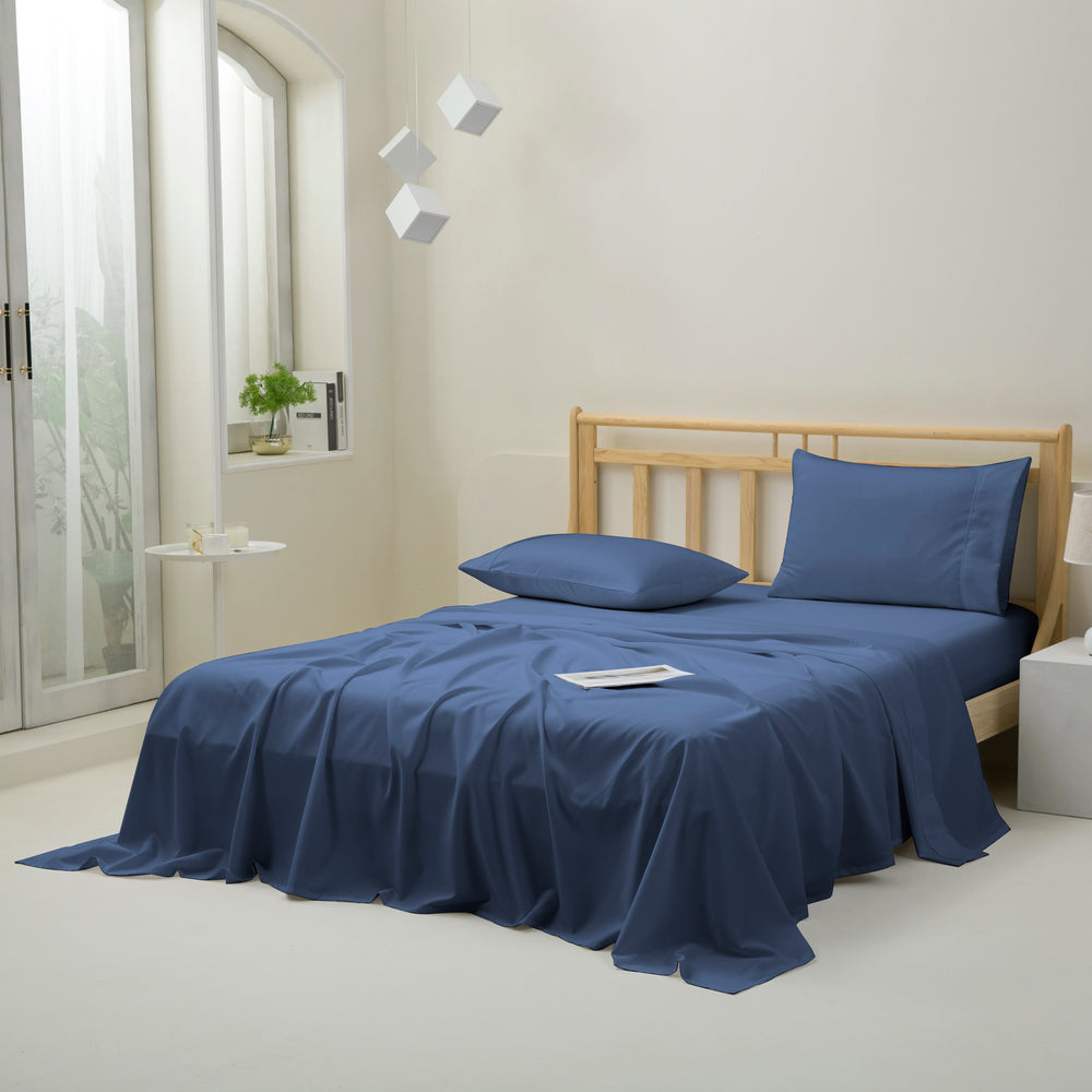 
                      
                        1500TC Cotton Rich Sateen Sheet Set Navy
                      
                    