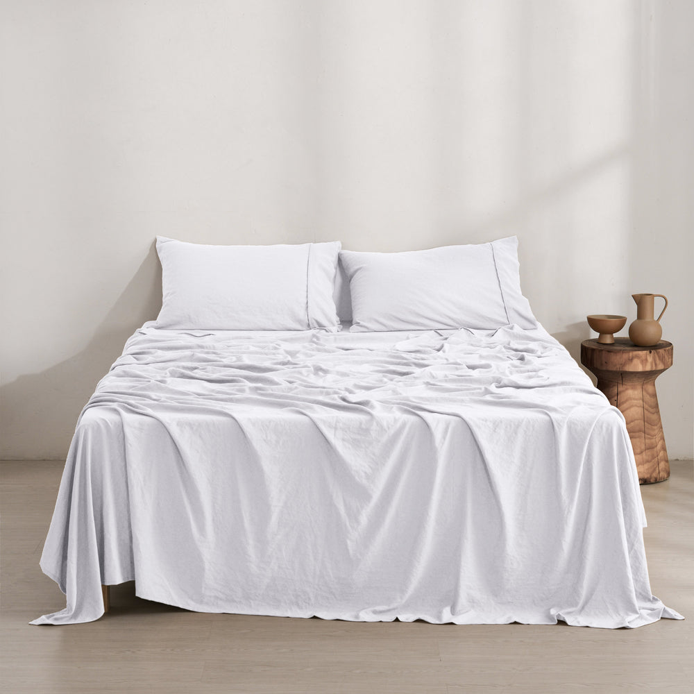 
                      
                        Superfine Washed Microfibre Sheet Set White
                      
                    