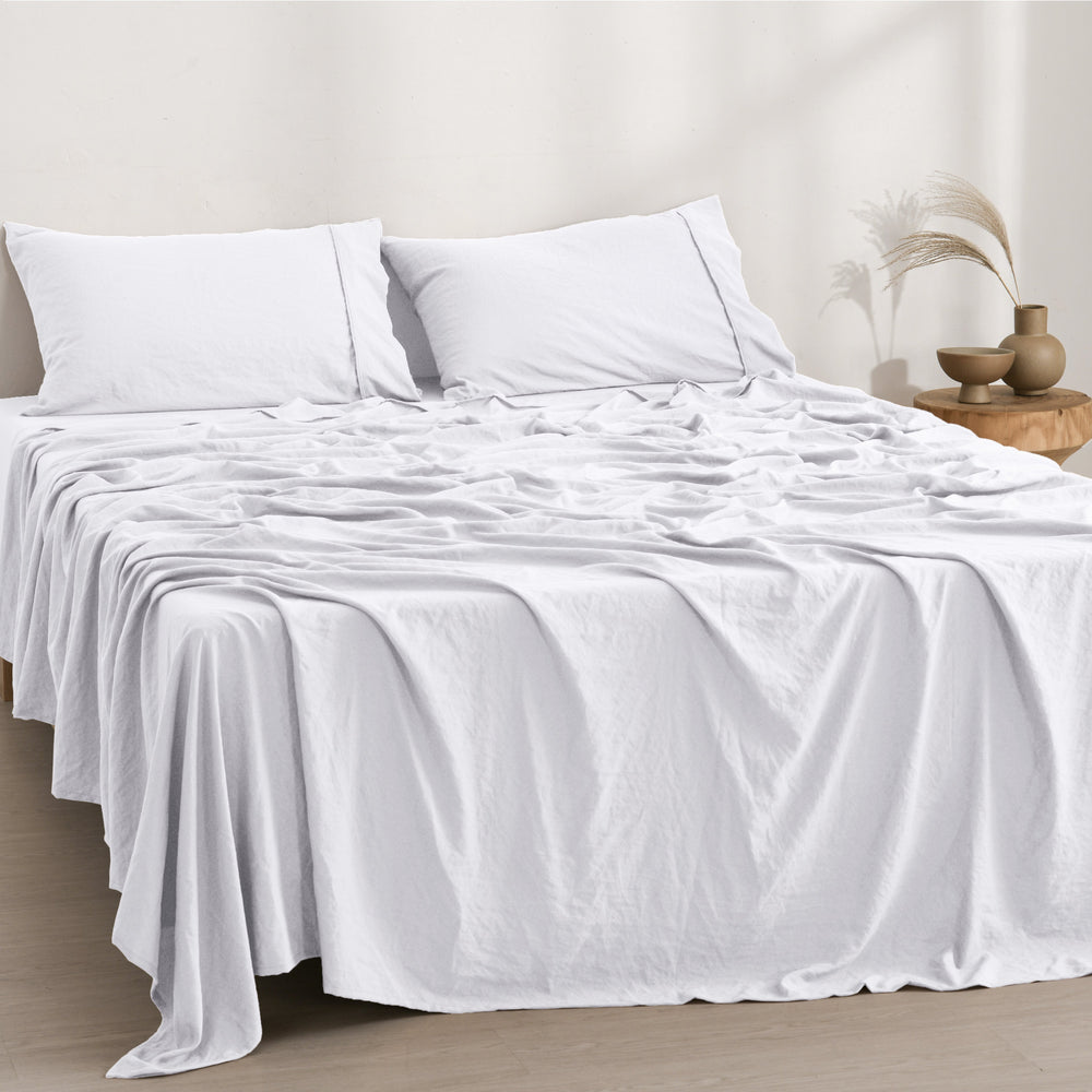 
                      
                        Superfine Washed Microfibre Sheet Set White
                      
                    