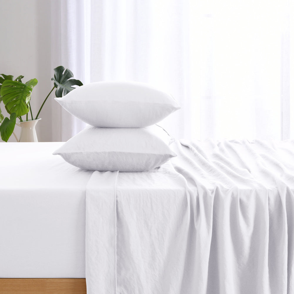 
                      
                        Superfine Washed Microfibre Sheet Set White
                      
                    