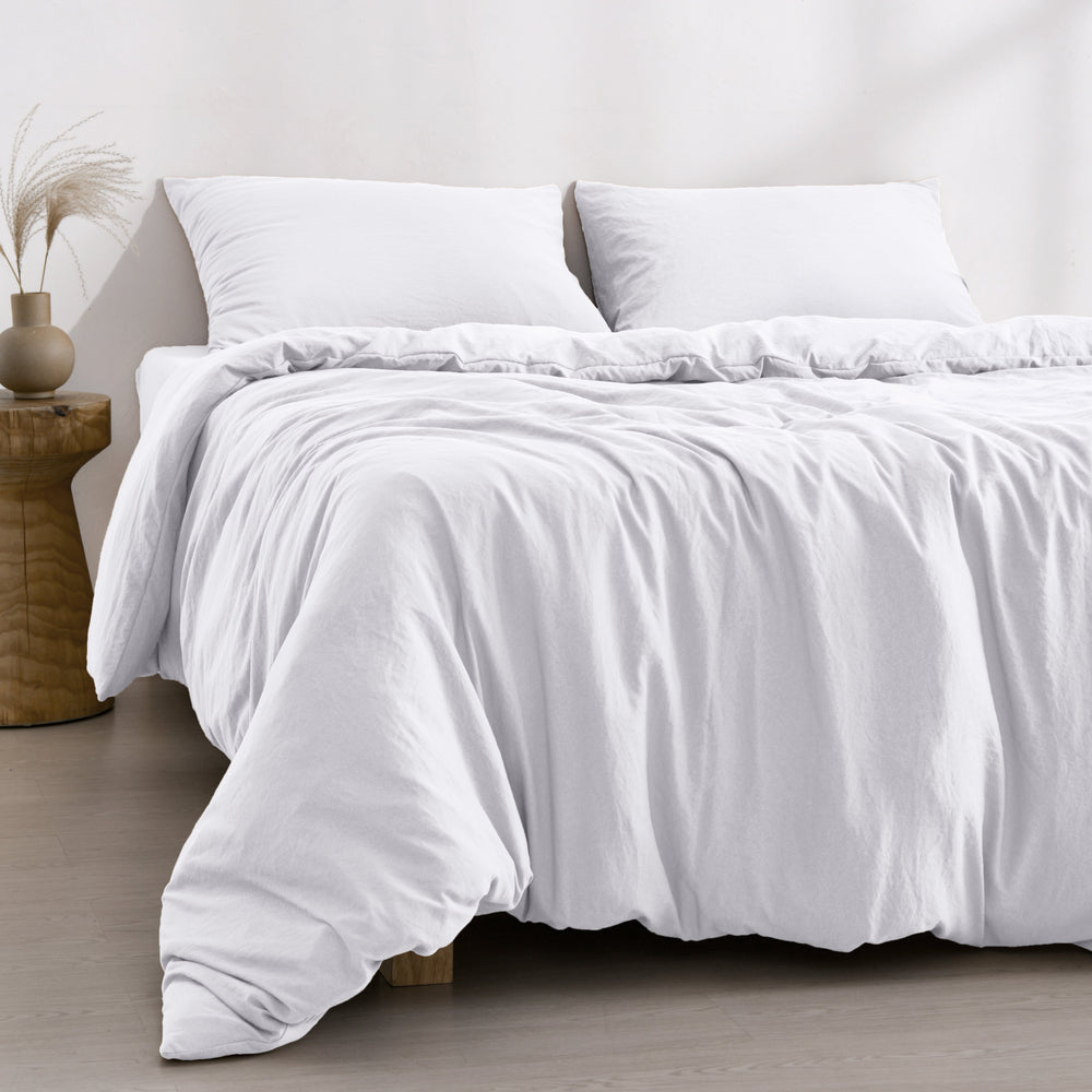 
                      
                        Superfine Washed Microfibre  Quilt Cover Set White
                      
                    