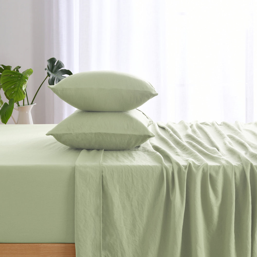 
                      
                        Superfine Washed Microfibre Sheet Set Sage Green
                      
                    