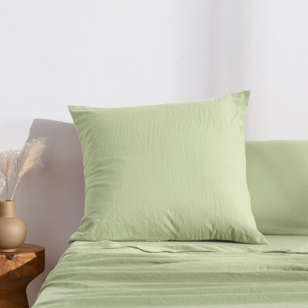 
                      
                        Superfine Washed Microfibre European Pillowcase - Sage Green
                      
                    