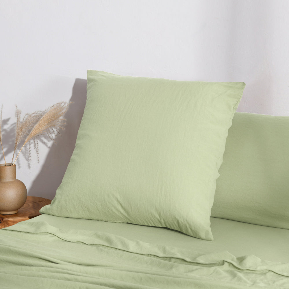 
                      
                        Superfine Washed Microfibre European Pillowcase - Sage Green
                      
                    