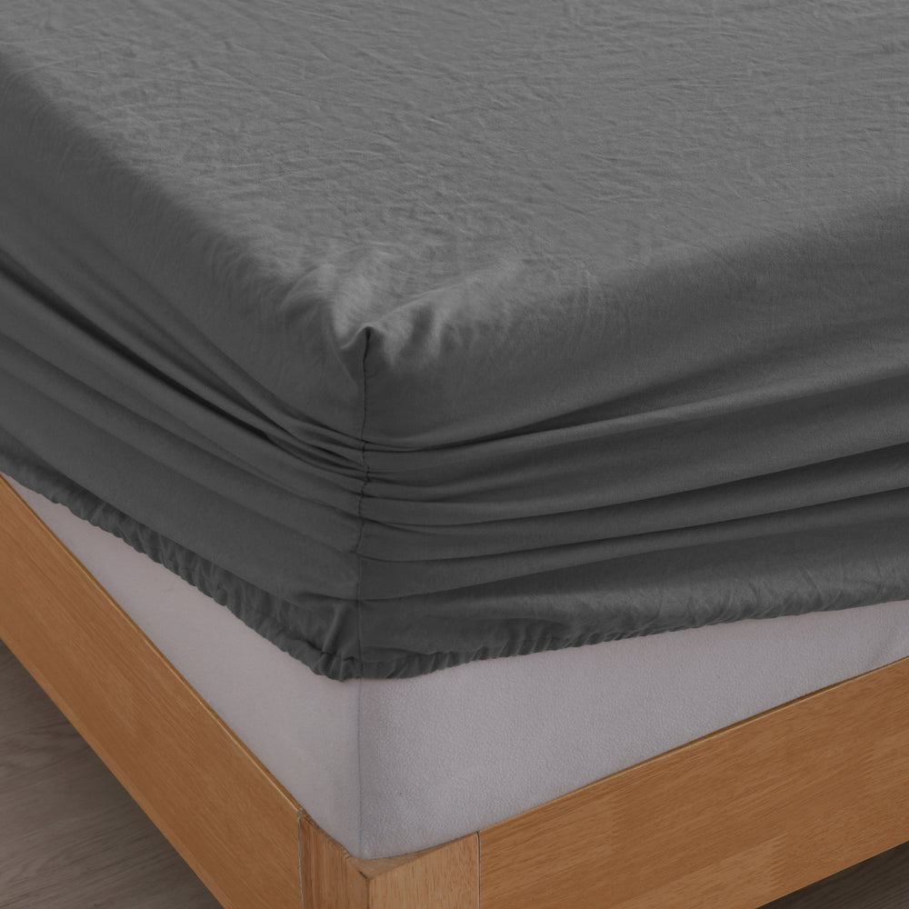 
                      
                        Superfine Washed Microfibre  Sheet Set Charcoal
                      
                    