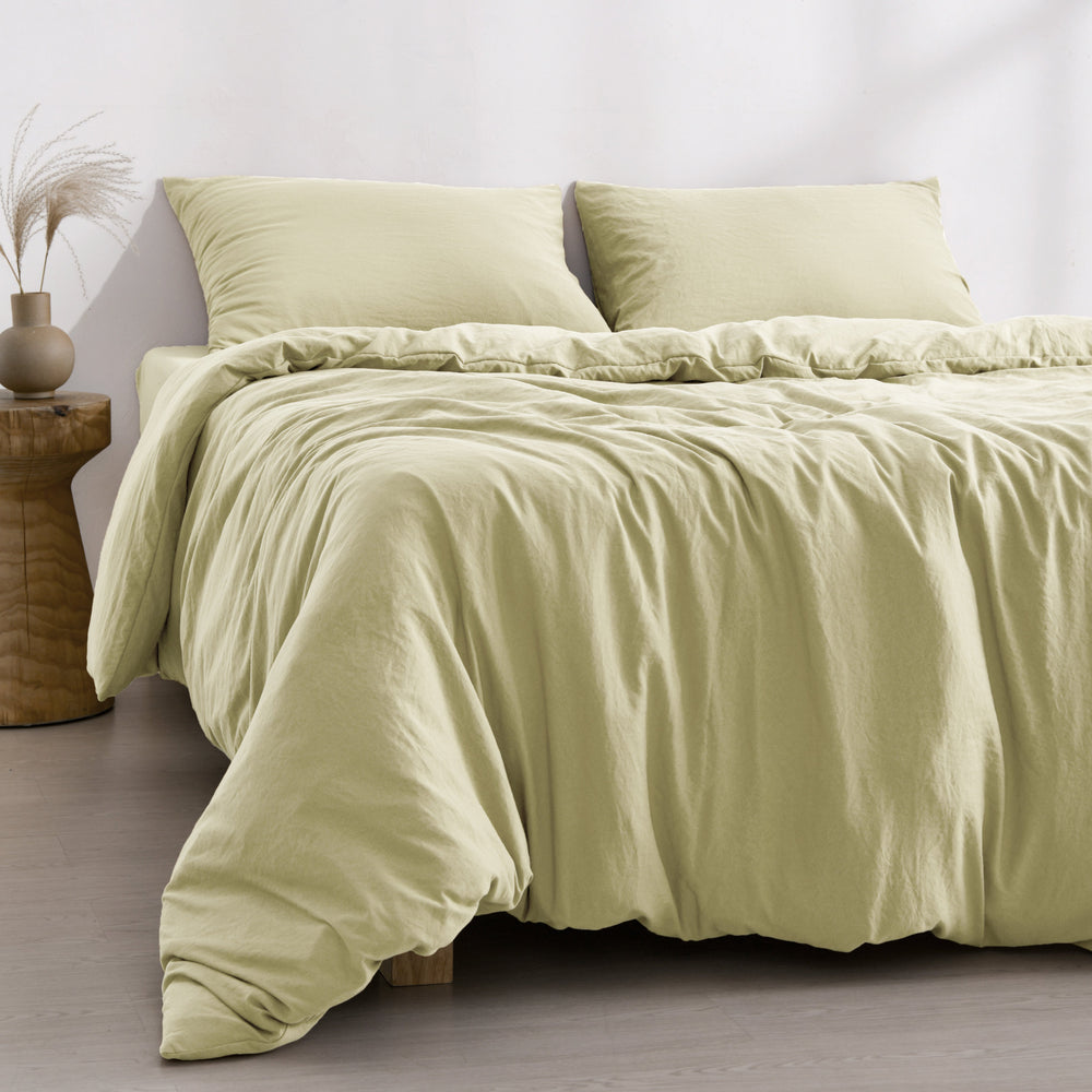 
                      
                        Superfine Washed Microfibre  Quilt Cover Set Natural
                      
                    