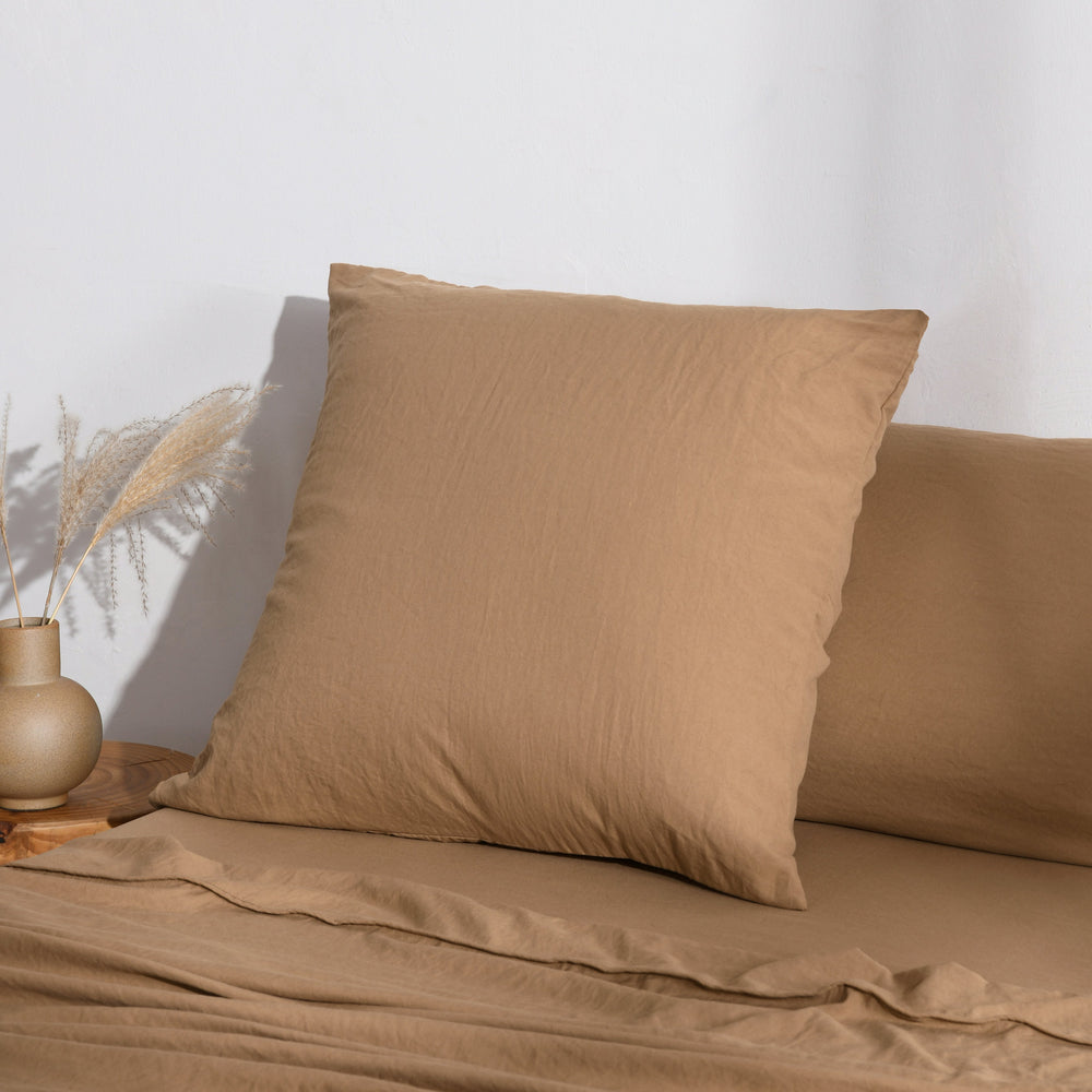 
                      
                        Superfine Washed Microfibre European Pillowcase - Rust
                      
                    