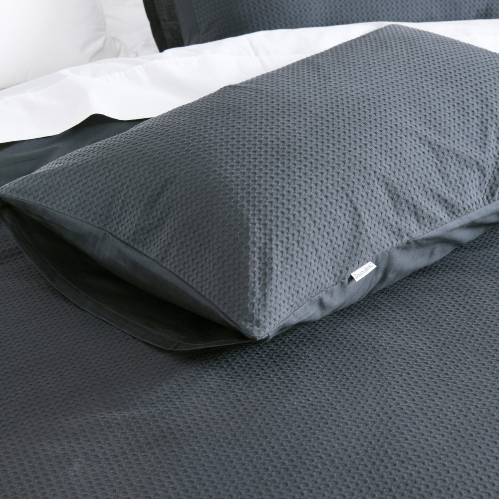 
                      
                        Cotton Rich Waffle Quilt Cover Set Charcoal
                      
                    