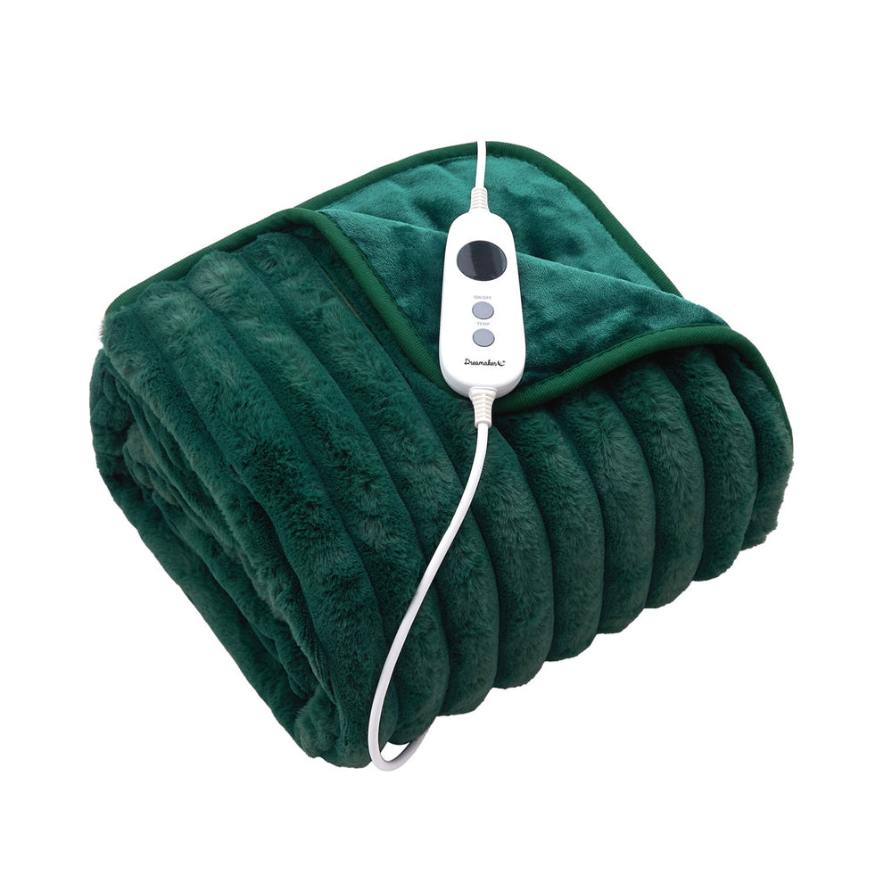 
                      
                        Chunky Embossed Fleece Heated Throw Emerald Green
                      
                    