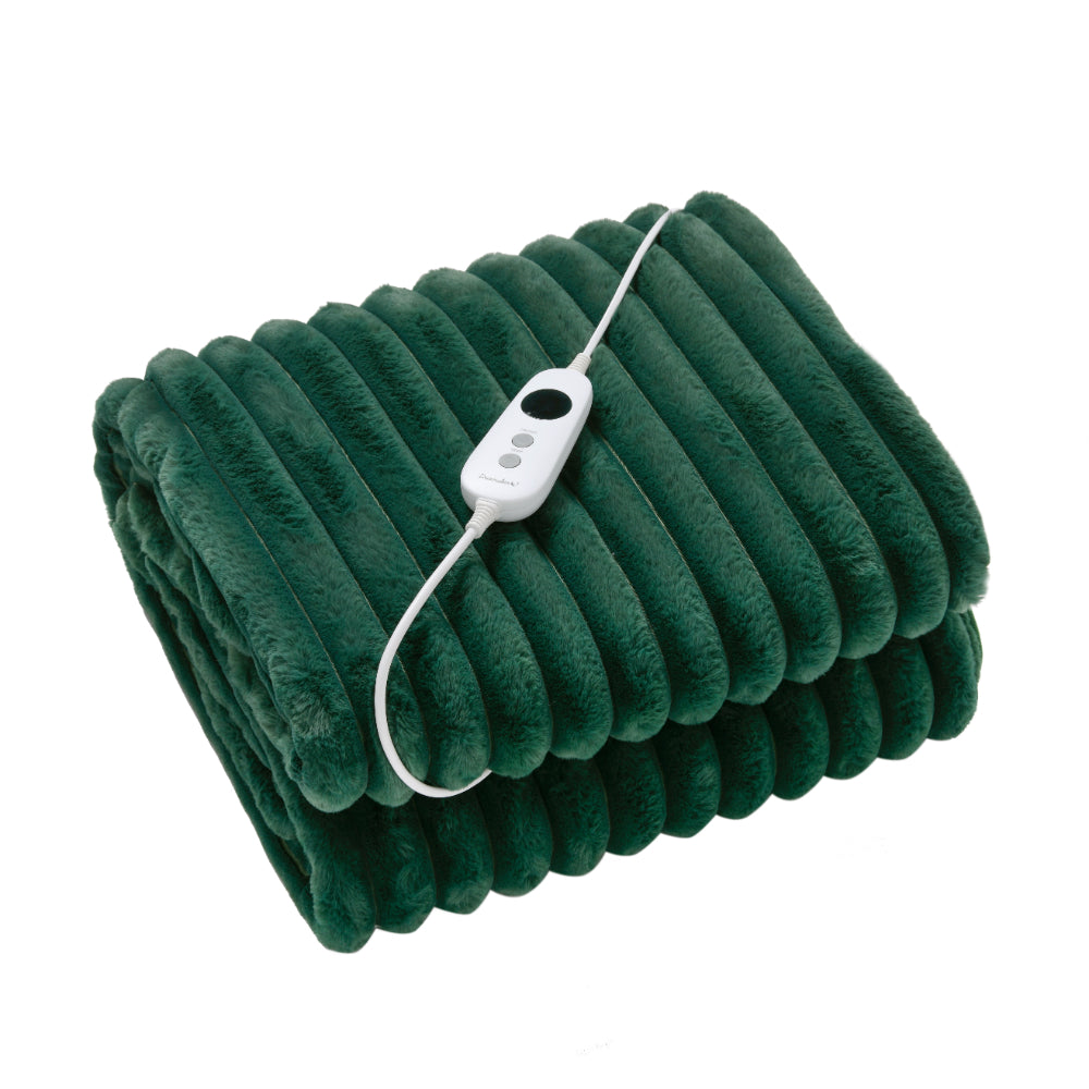 
                      
                        Chunky Embossed Fleece Heated Throw Emerald Green
                      
                    