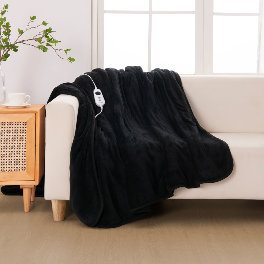 
                      
                        Coral Fleece Electric Heated Throw Blanket Black
                      
                    