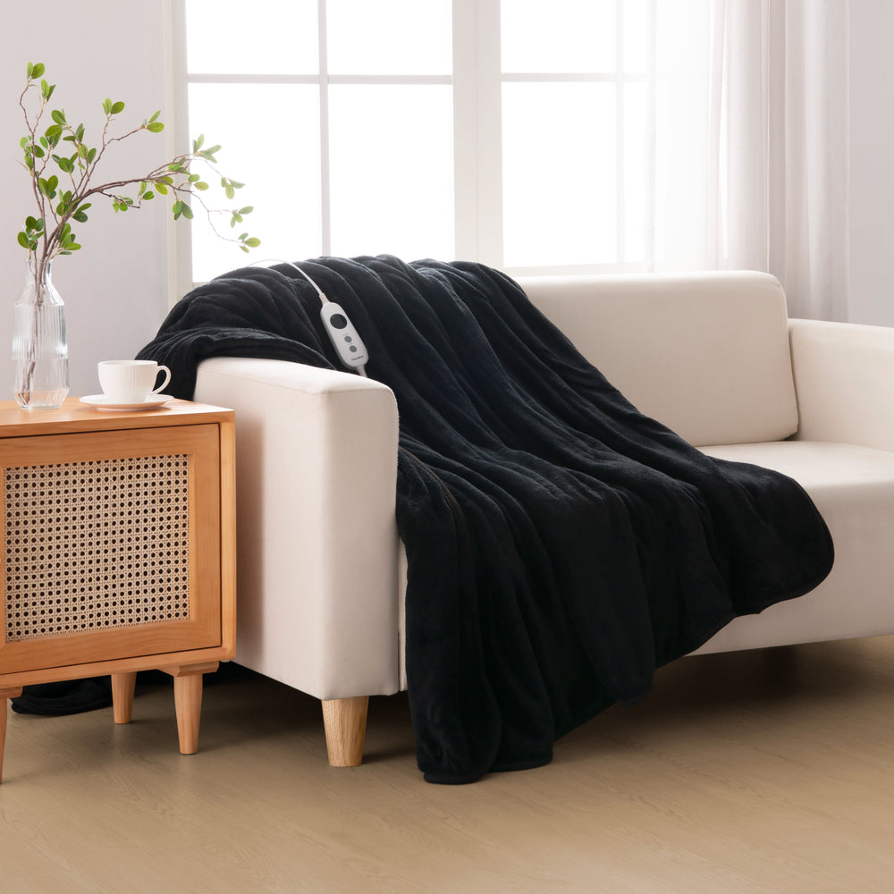 
                      
                        Coral Fleece Electric Heated Throw Blanket Black
                      
                    