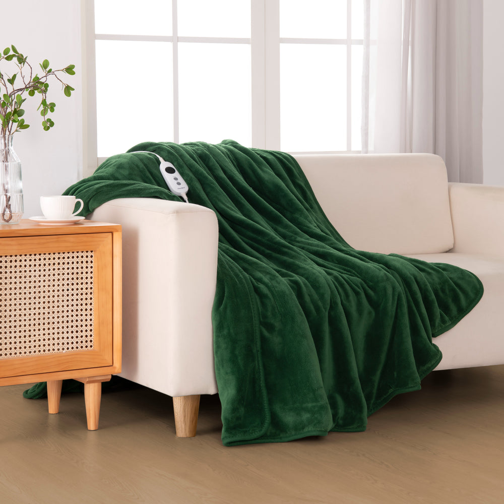 
                      
                        Coral Fleece Electric Heated Throw Blanket Eden Green
                      
                    