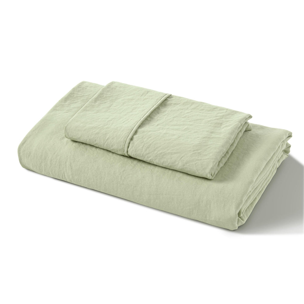 
                      
                        Superfine Washed Microfibre Combo Fitted Sheet Set Sage Green
                      
                    