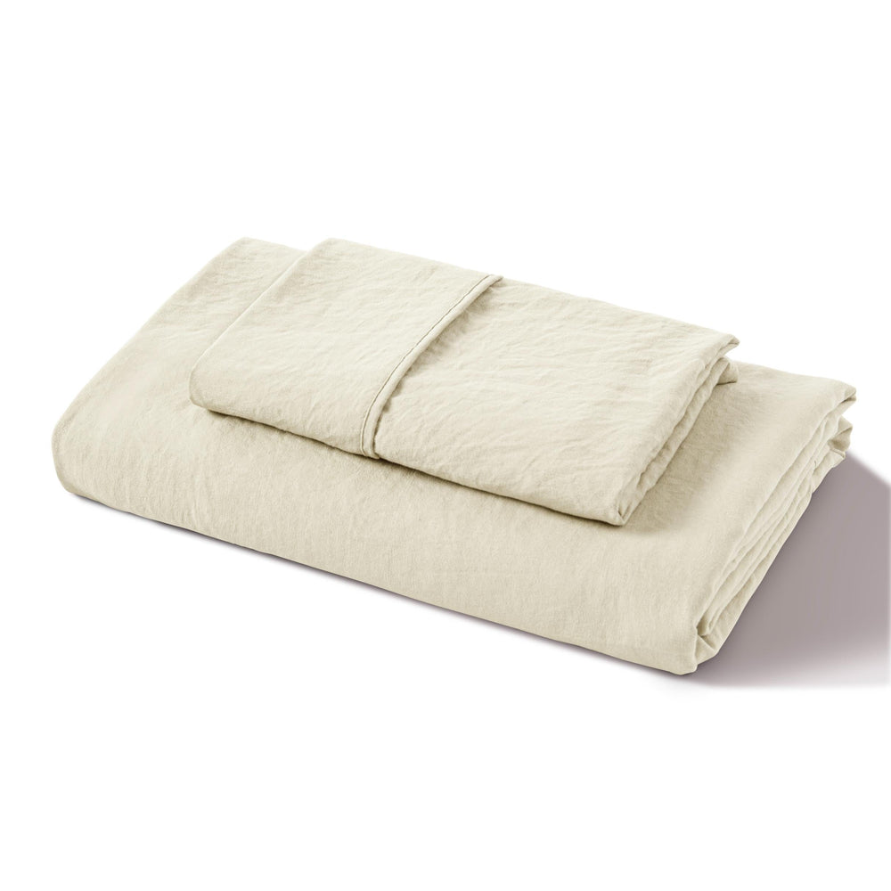 
                      
                        Superfine Washed Microfibre Combo Fitted Sheet Set Natural
                      
                    