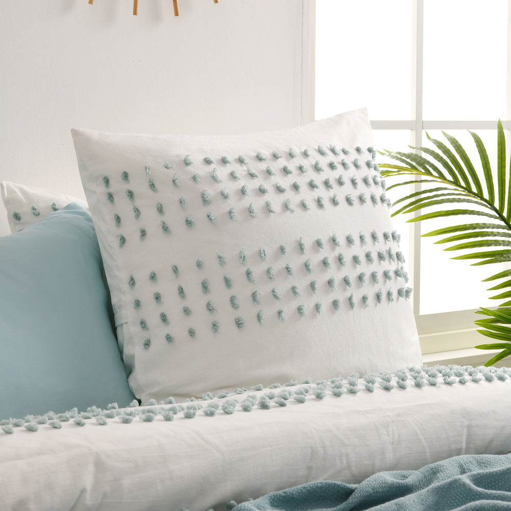 
                      
                        Clovelly Tufted Stripe European Pillowcase Seafoam
                      
                    