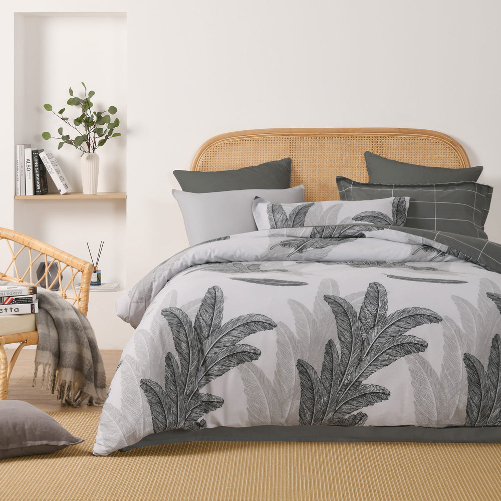 Nori 100% Cotton Reversible Quilt Cover Set