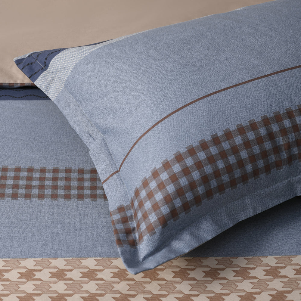 
                      
                        Kumiko 100% Cotton Reversible Quilt Cover Set Blue
                      
                    