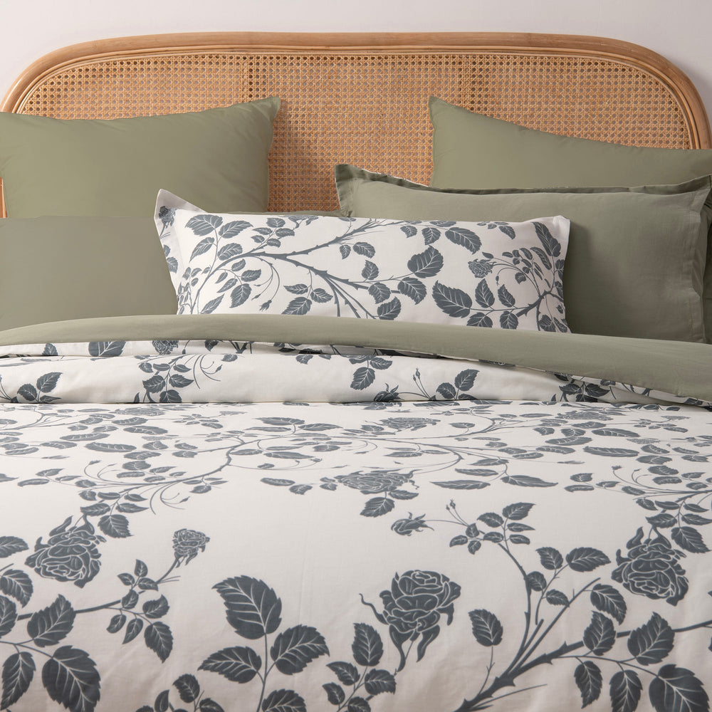 
                      
                        Felicity 100% Cotton Reversible Quilt Cover Set Sage
                      
                    