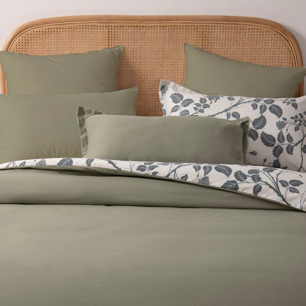 
                      
                        Felicity 100% Cotton Reversible Quilt Cover Set Sage
                      
                    