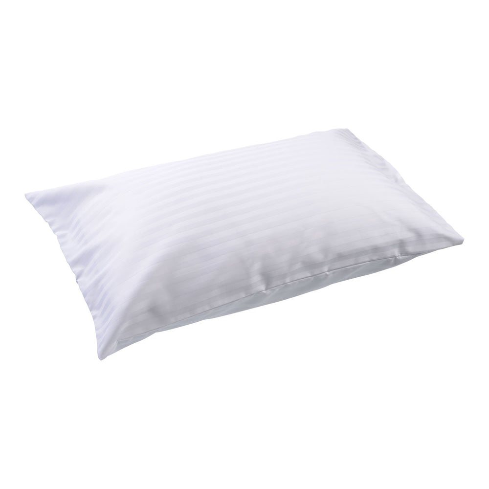 
                      
                        Australian Made Down Alternative Medium Profile Pillow with Cotton Sateen Striped Cover
                      
                    