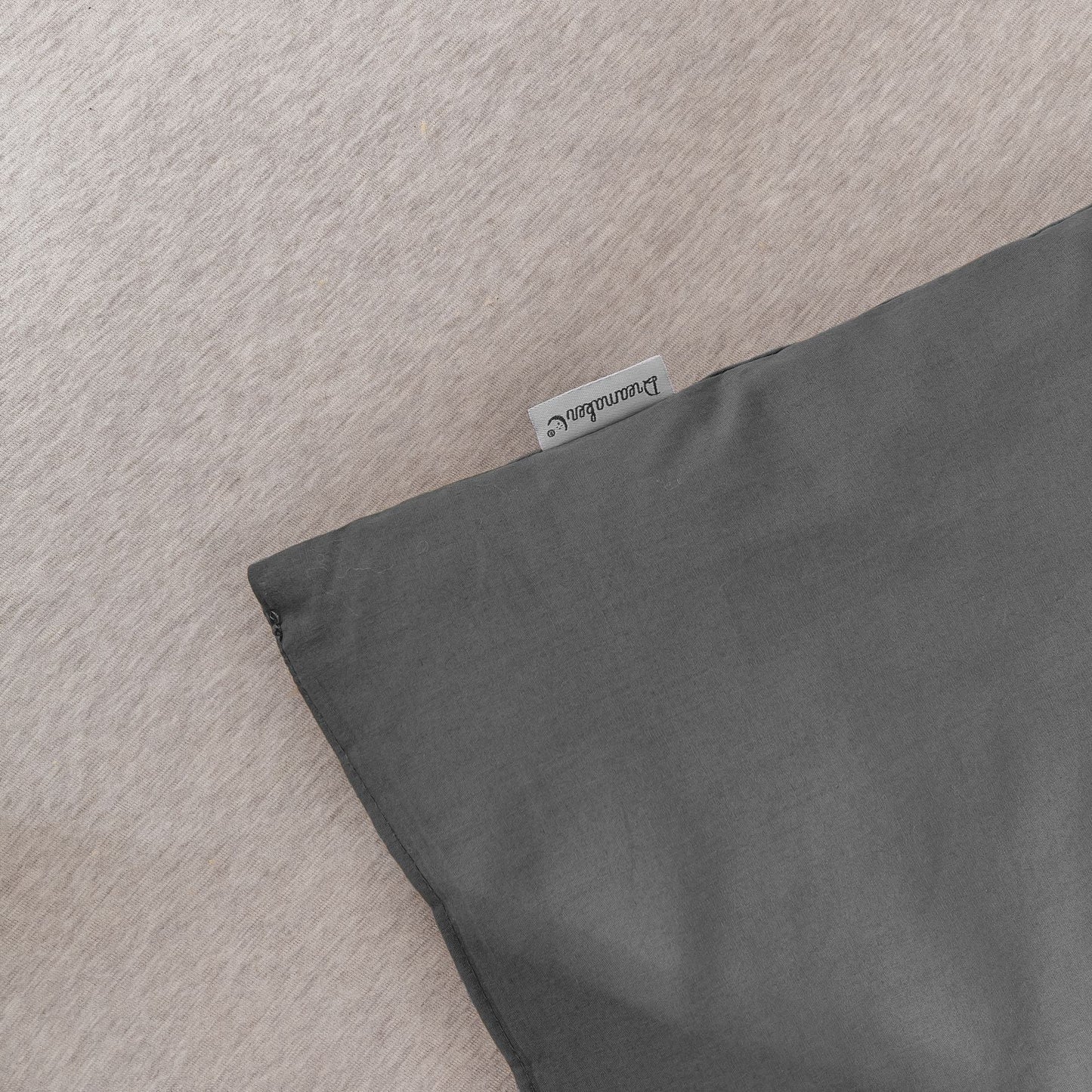 225TC Cotton Washed Comforter Set Dark Grey