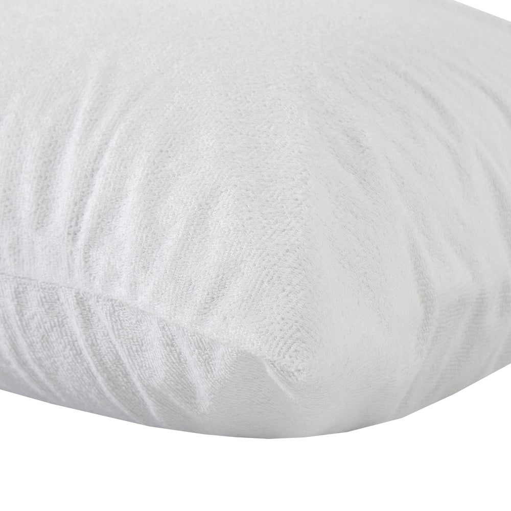 Cotton Terry Towelling Waterproof Pillow Protector Standard (2 Pack