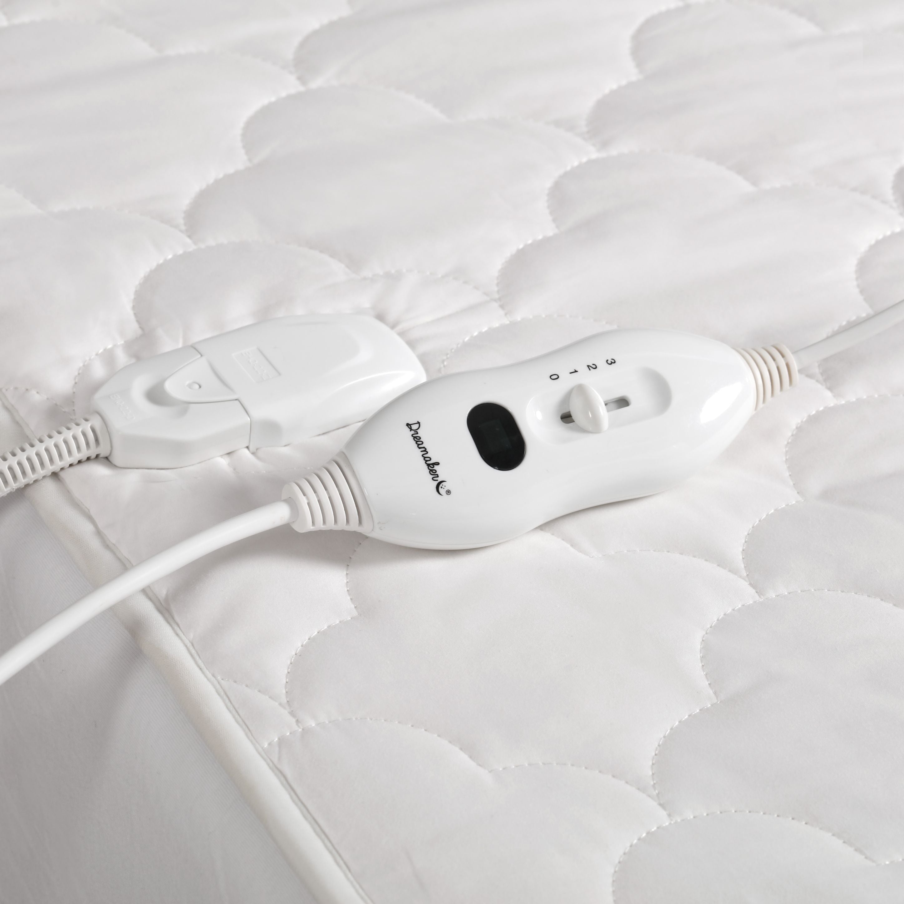 100 Cotton Quilted Electric Blanket White DreamakerAU