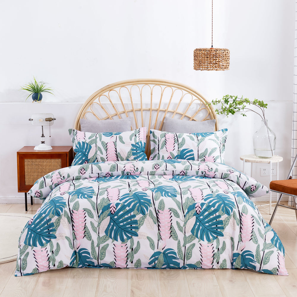 Nature Print 100% Cotton Quilt Cover Set