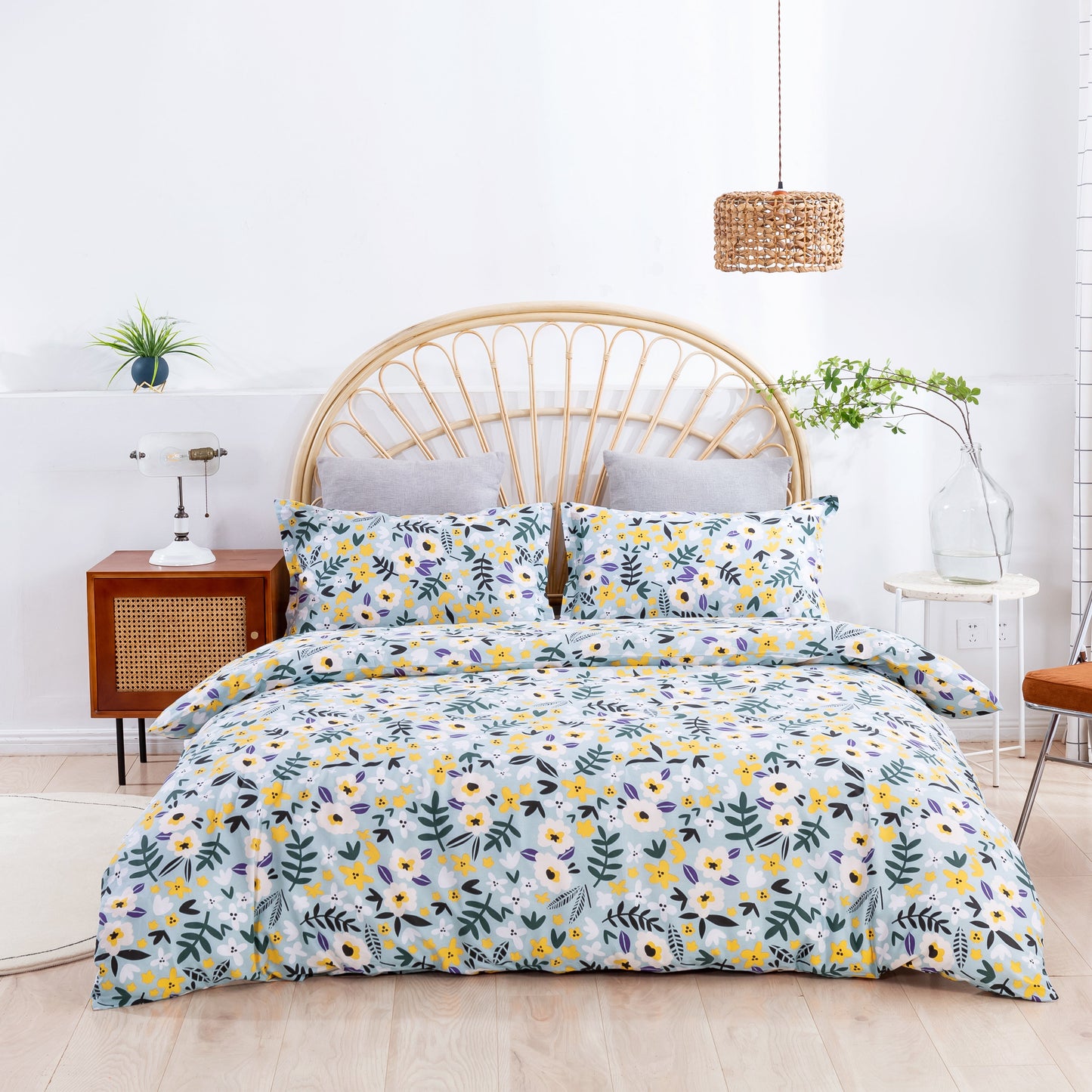 Alice Green 100% Cotton Quilt Cover Set