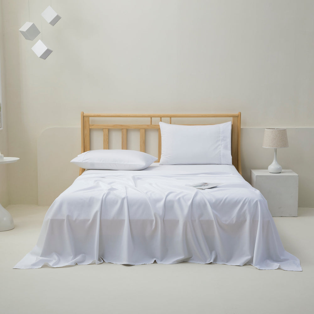 1500TC Cotton Rich Sateen Sheet Set White