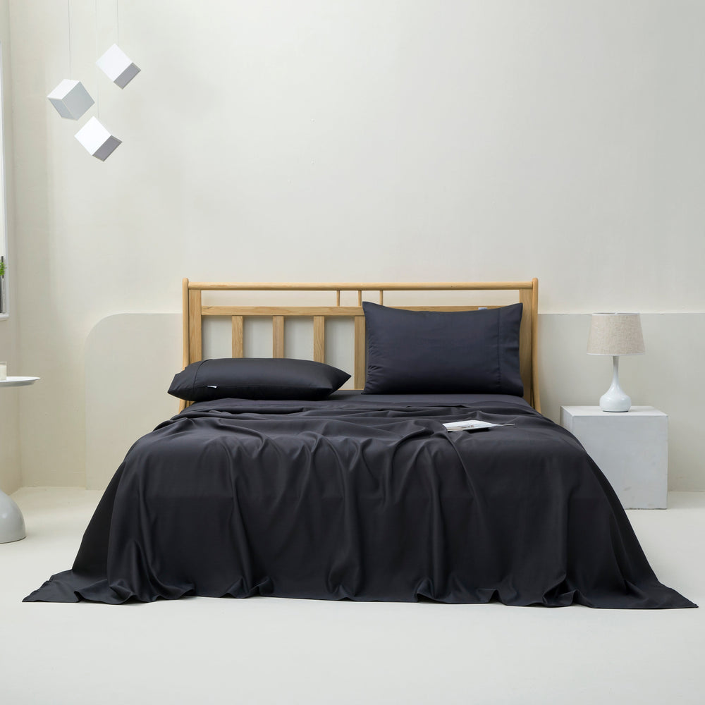 1500TC Cotton Rich Sateen Sheet Set Charcoal