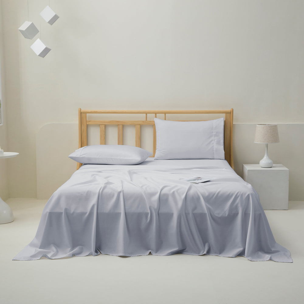 1500TC Cotton Rich Sateen Sheet Set Dove Grey