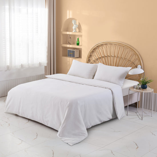 Justine Cotton Waffle Quilt Cover Set White