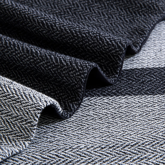 Herringbone 100% Cotton Quilt Cover Set Charcoal - Grey