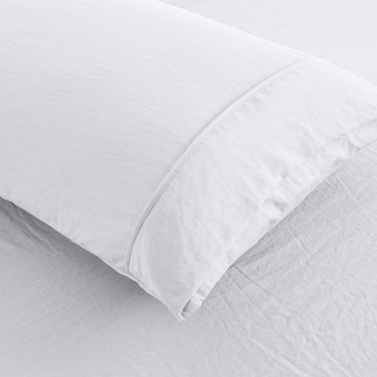 Superfine Washed Microfibre Standard Pillowcase Twin Pack - White